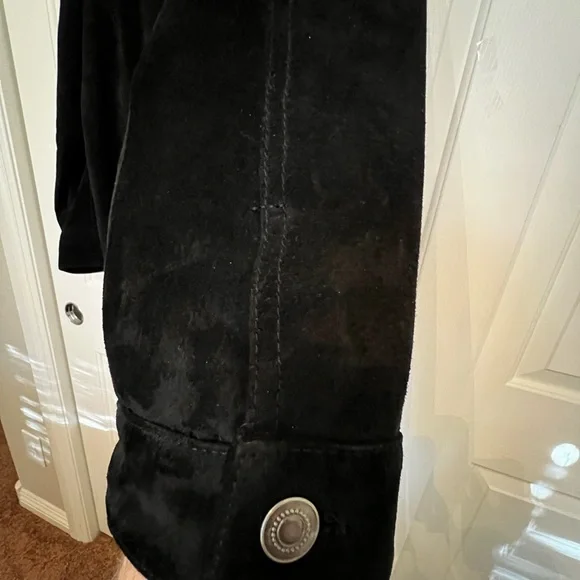 Chico’s Black suede leather jacket size 2 (12-14) - Picture 7 of 7